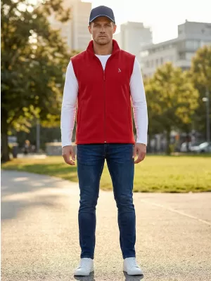 Vestă din lână pentru bărbați ALTISPORT ALM002518 BURGUNDIA