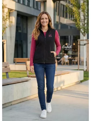 Vesta de dama fleece ALTISPORT ALW056518 NEGRU ROZ