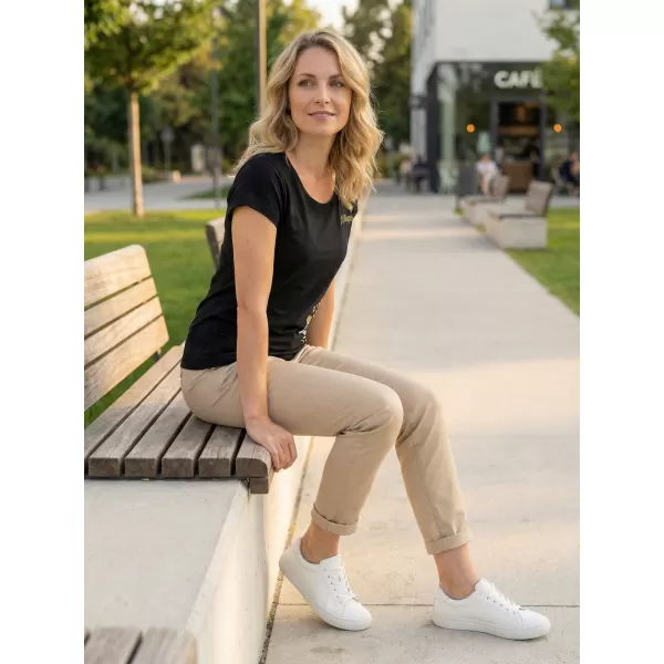  Tricou pentru femei ALTISPORT ALW130122 NEGRU SI AURIU 