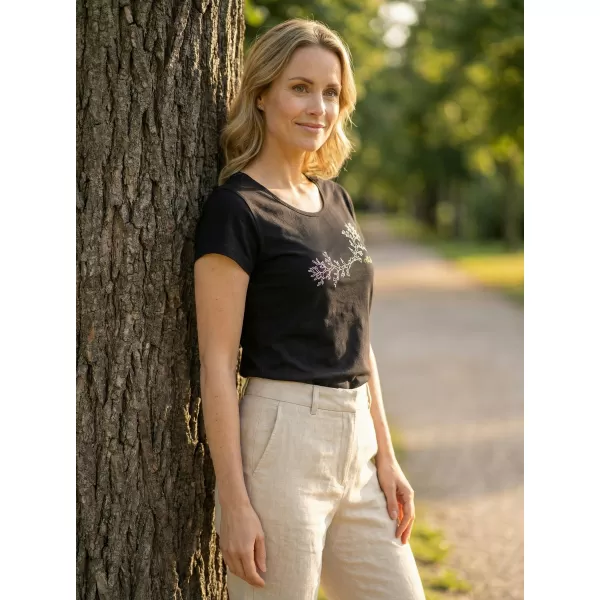  Tricou pentru femei ALTISPORT ALW128122 NEGRU SI AURIU 