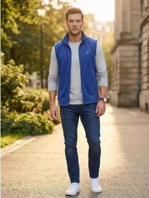 Vestă din lână pentru bărbați ALTISPORT ALM002518 ALBASTRU REGAL