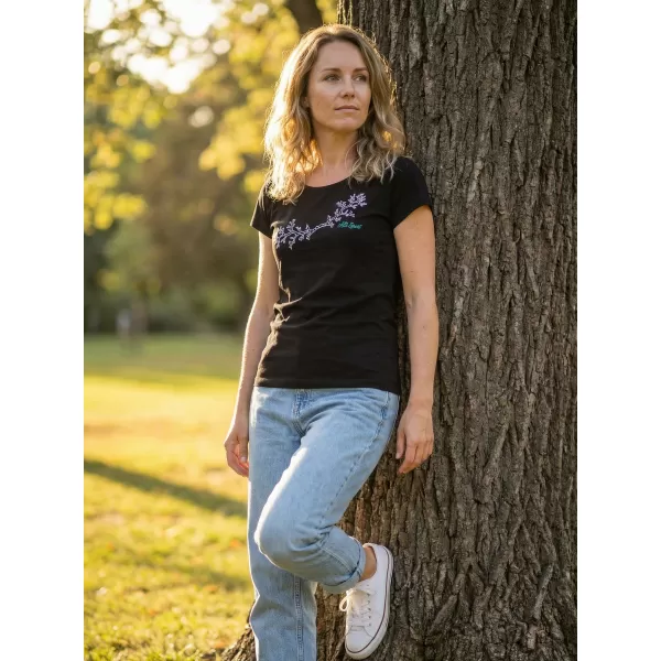  Tricou pentru femei ALTISPORT ALW128122 NEGRU ȘI ALBASTRU 