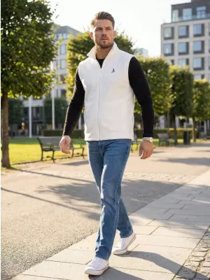 Vestă din lână pentru bărbați ALTISPORT ALM002518 ALB