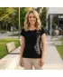 Tricou pentru femei ALTISPORT ALW130122 NEGRU SI AURIU