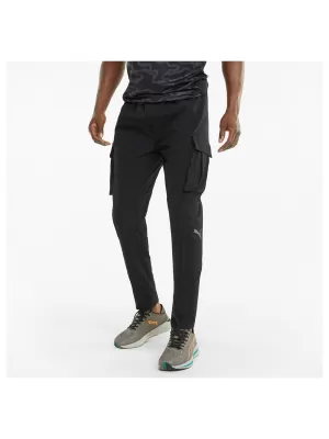 Pantaloni de trening pentru bărbați PUMA RUN WOVEN CARGO PANT M 520864-01 PUMA NEGRU