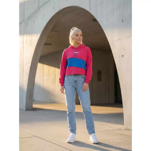  Hanorac crop top dama PUMA INTL HOODIE TR 531649-14 MOV DE SFECLĂ ROȘIE 