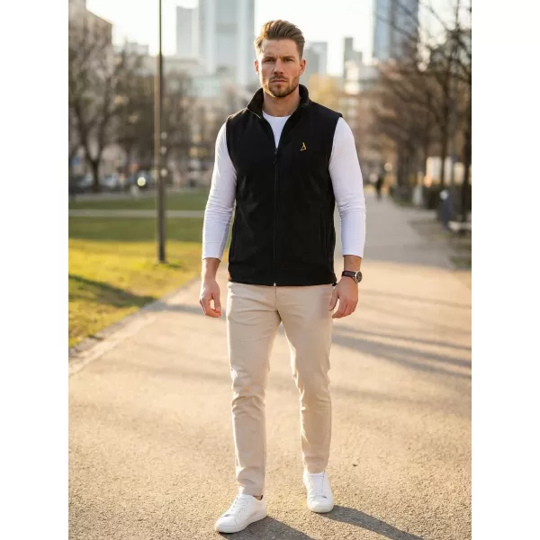  Vestă din lână pentru bărbați ALTISPORT ALM002518 NEGRU SI AURIU 