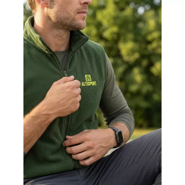  Vestă din lână pentru bărbați ALTISPORT ALM006518 STICLA VERDE 