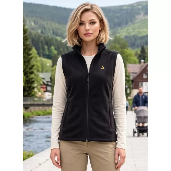  Vesta de dama fleece ALTISPORT ALW002518 NEGRU SI AURIU 