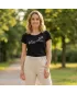 Tricou pentru femei ALTISPORT ALW128122 NEGRU SI AURIU