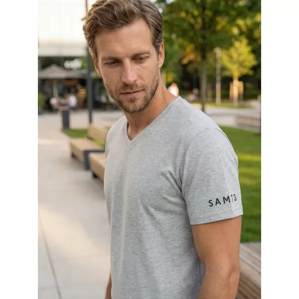  Tricou pentru bărbați cu mâneci scurte SAM 73 BLANE MT 807 GRI 