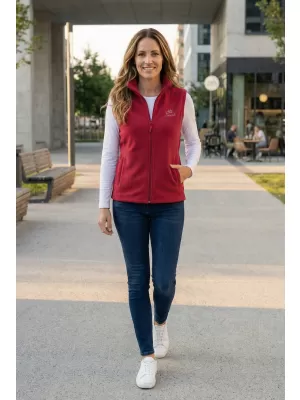 Vesta de dama fleece ALTISPORT ALW056518 BURGUNDIA