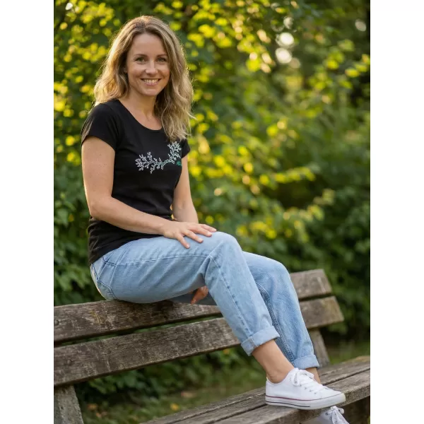  Tricou pentru femei ALTISPORT ALW128122 NEGRU ȘI ALBASTRU 
