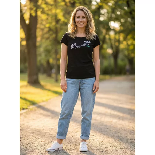 Tricou pentru femei ALTISPORT ALW128122 NEGRU ȘI ALBASTRU 