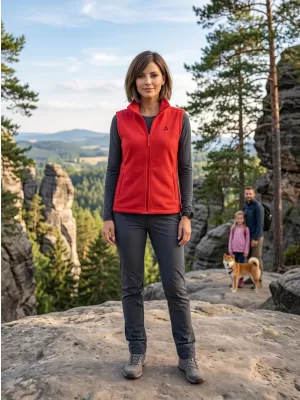 Vesta de dama fleece ALTISPORT ALW002518 ROȘU
