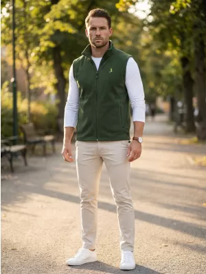 Vestă din lână pentru bărbați ALTISPORT ALM002518 STICLA VERDE
