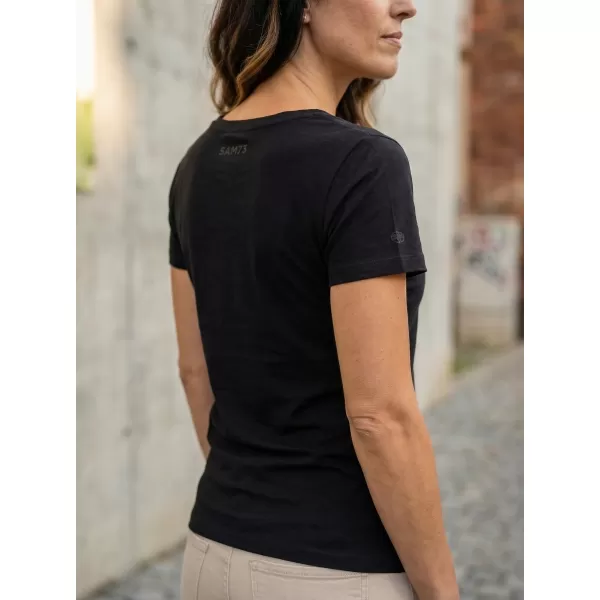  Tricou pentru femei cu mâneci scurte SAM 73 UNA WT 866 NEGRU 