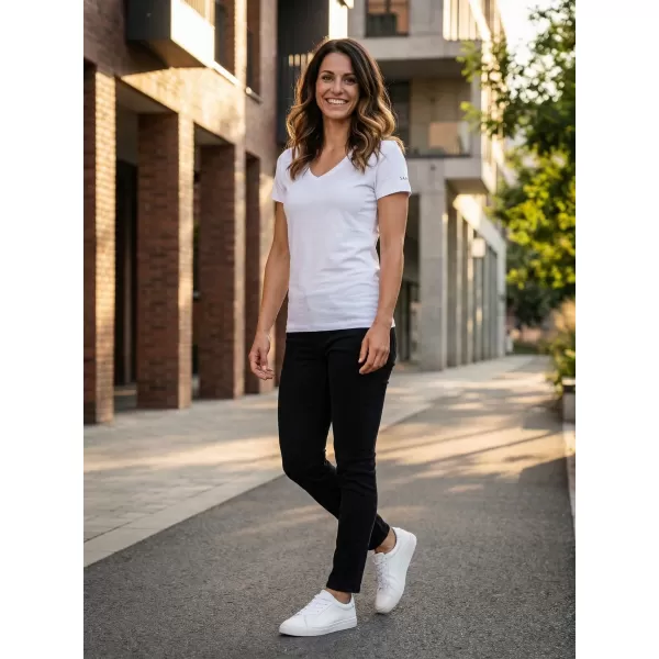  Tricou pentru femei cu mâneci scurte SAM 73 UNA WT 866 ALB 