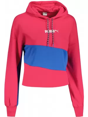 Hanorac crop top dama PUMA INTL HOODIE TR 531649-14 MOV DE SFECLĂ ROȘIE