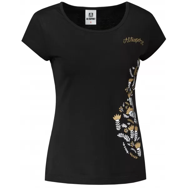 Tricou pentru femei ALTISPORT ALW130122 NEGRU SI AURIU 