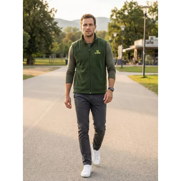  Vestă din lână pentru bărbați ALTISPORT ALM006518 STICLA VERDE 