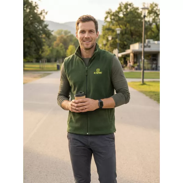 Vestă din lână pentru bărbați ALTISPORT ALM006518 STICLA VERDE 