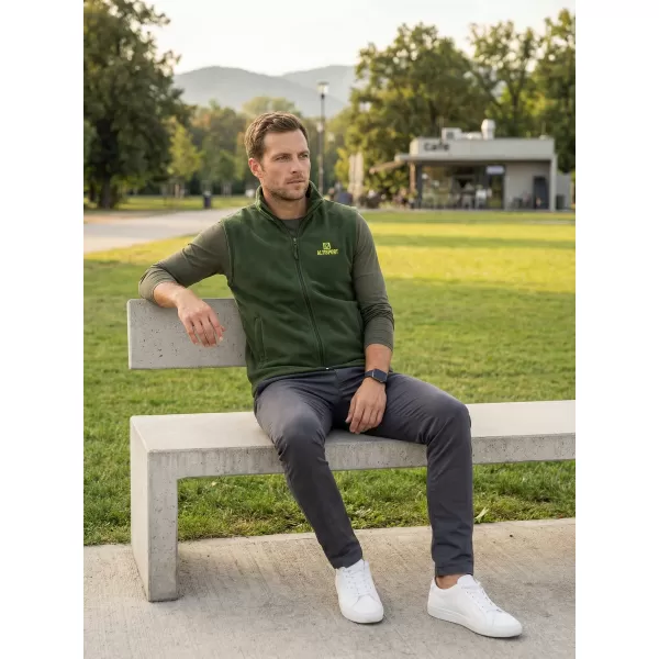  Vestă din lână pentru bărbați ALTISPORT ALM006518 STICLA VERDE 