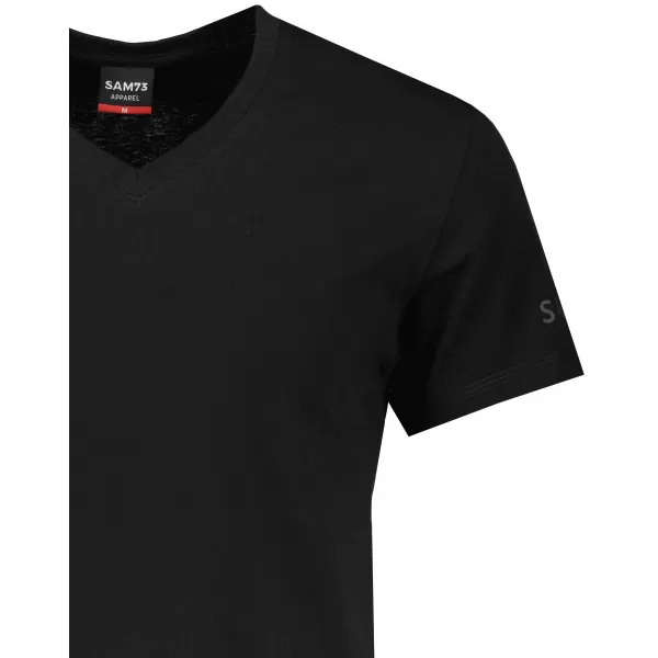  Tricou pentru bărbați cu mâneci scurte SAM 73 BLANE MT 807 NEGRU 