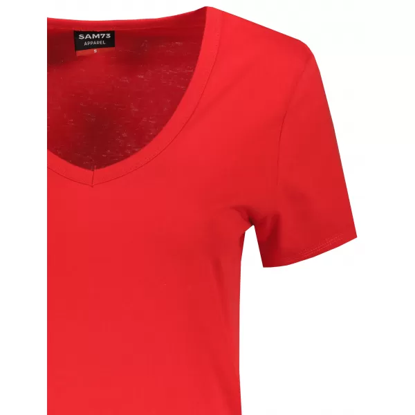  Tricou pentru femei cu mâneci scurte SAM 73 UNA WT 866 ROŞU 