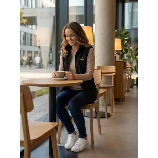  Vesta de dama fleece ALTISPORT ALW056518 NEGRU SI AURIU 