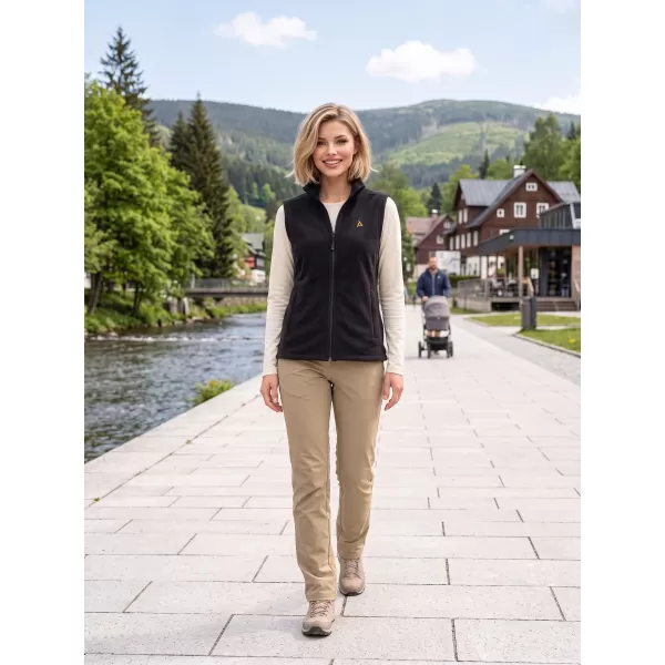  Vesta de dama fleece ALTISPORT ALW002518 NEGRU SI AURIU 