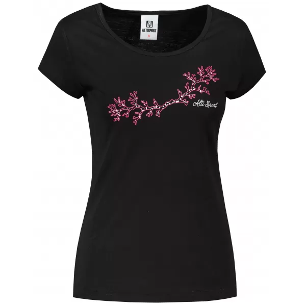  Tricou pentru femei ALTISPORT ALW128122 NEGRU ROZ 