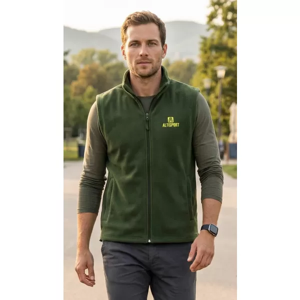  Vestă din lână pentru bărbați ALTISPORT ALM006518 STICLA VERDE 