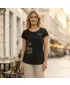 Tricou pentru femei ALTISPORT ALW132122 NEGRU SI AURIU