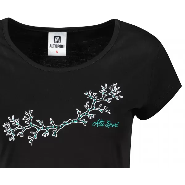  Tricou pentru femei ALTISPORT ALW128122 NEGRU ȘI ALBASTRU 