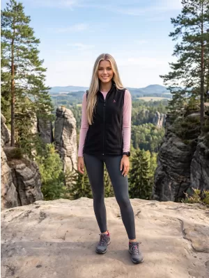 Vesta de dama fleece ALTISPORT ALW002518 NEGRU ROZ