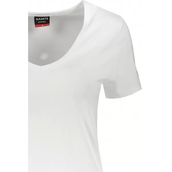  Tricou pentru femei cu mâneci scurte SAM 73 UNA WT 866 ALB 