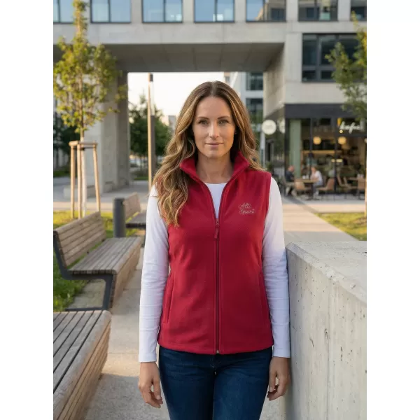  Vesta de dama fleece ALTISPORT ALW056518 BURGUNDIA 