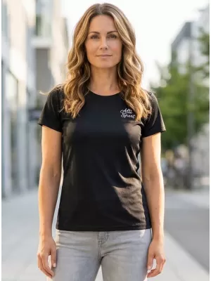 Tricou funcțional de damă ALTISPORT ALW056140 ALB-NEGRU