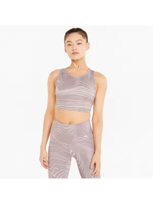 Top pentru femei PUMA STUDIO AOP CROP TANK 521561-18 PREPELIŢĂ