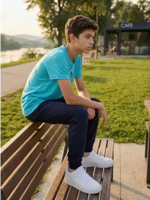 Tricou funcțional pentru băieți ALTISPORT ALK148147 TURCOAZ
