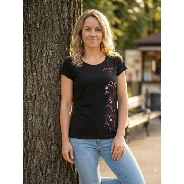  Tricou pentru femei ALTISPORT ALW133122 NEGRU ROZ 