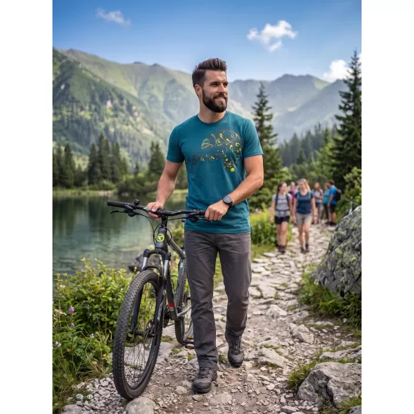  Pánské triko ALTISPORT CARRYOVER ALM136129 PETROLEJOVÁ 
