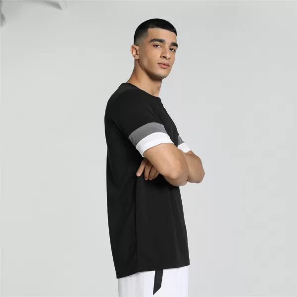  Tricou funcțional pentru bărbați PUMA TEAMRISE JERSEY 704932-03 PUMA NEGRU/AFUMAT PERLAT/PUMA ALB 