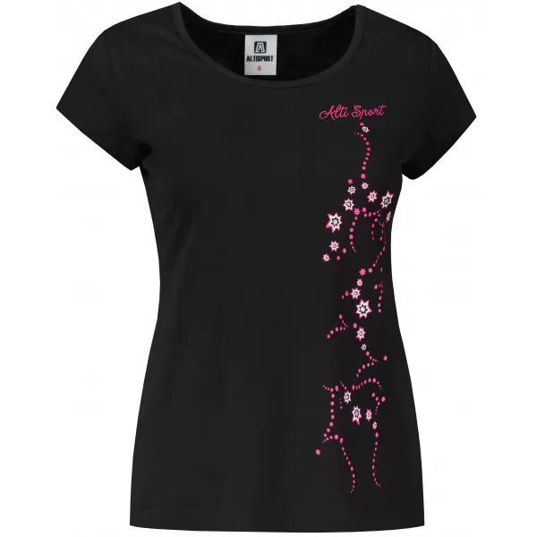 Tricou pentru femei ALTISPORT ALW133122 NEGRU ROZ 