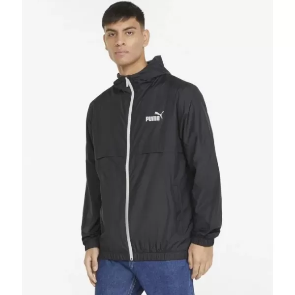  Jachetă pentru bărbați PUMA ESS SOLID WINDBREAKER 847484-01 BLACK PUMA NEGRU 