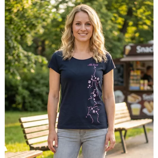  Tricou pentru femei ALTISPORT ALW133122 ALBASTRU MARIN 