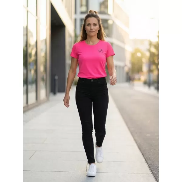  Tricou funcțional de damă ALTISPORT ALW056140 ROZ NEON 