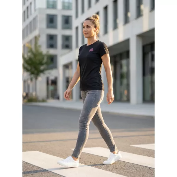  Tricou funcțional de damă ALTISPORT ALW056140 NEGRU ROZ 