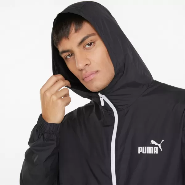  Jachetă pentru bărbați PUMA ESS SOLID WINDBREAKER 847484-01 BLACK PUMA NEGRU 